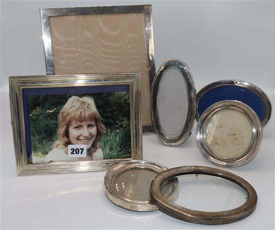 Quantity of silver frames